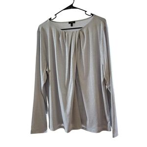 PLUS SIZE*****Talbots‎ Light Gray Women's Blouse